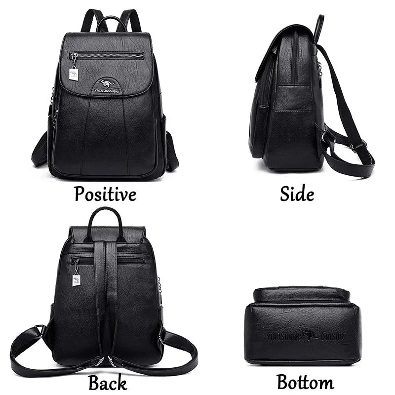 Vintage Soft Leather Women's Backpacks