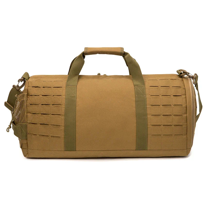 40L Tactical Sport Gym Duffle Bag Travel Training Bag Khaki